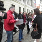 Letáček pro ministryni Janu Maláčovou. Snímek Jan Oulík Letáček pro ministryni Janu Maláčovou. Snímek Jan Oulík